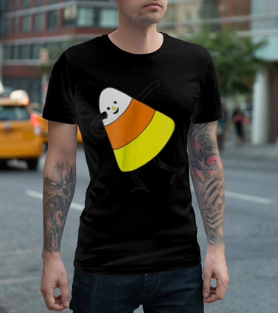 Candy Corn Dabbing Halloween Fun T-Shirt