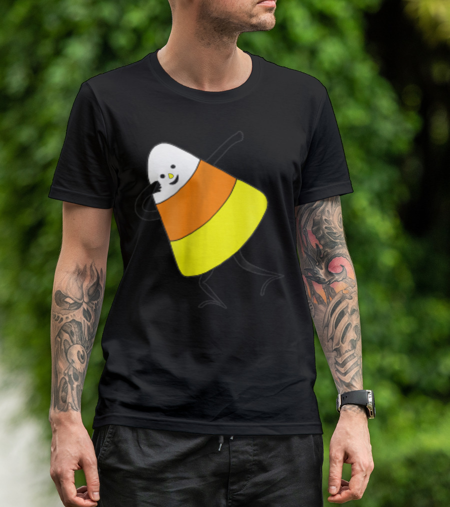 Candy Corn Dabbing Halloween Fun T-Shirt