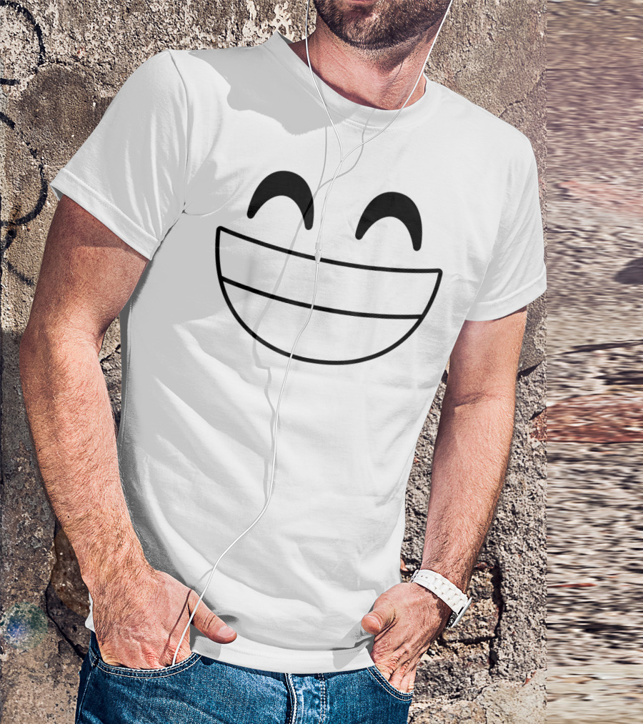 Halloween Costume Smiling Emoticon Face T-Shirt