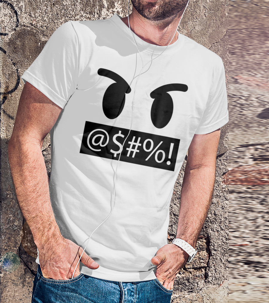 Halloween Emojis Cursing Face Serious Swearing Symbols T-Shirt