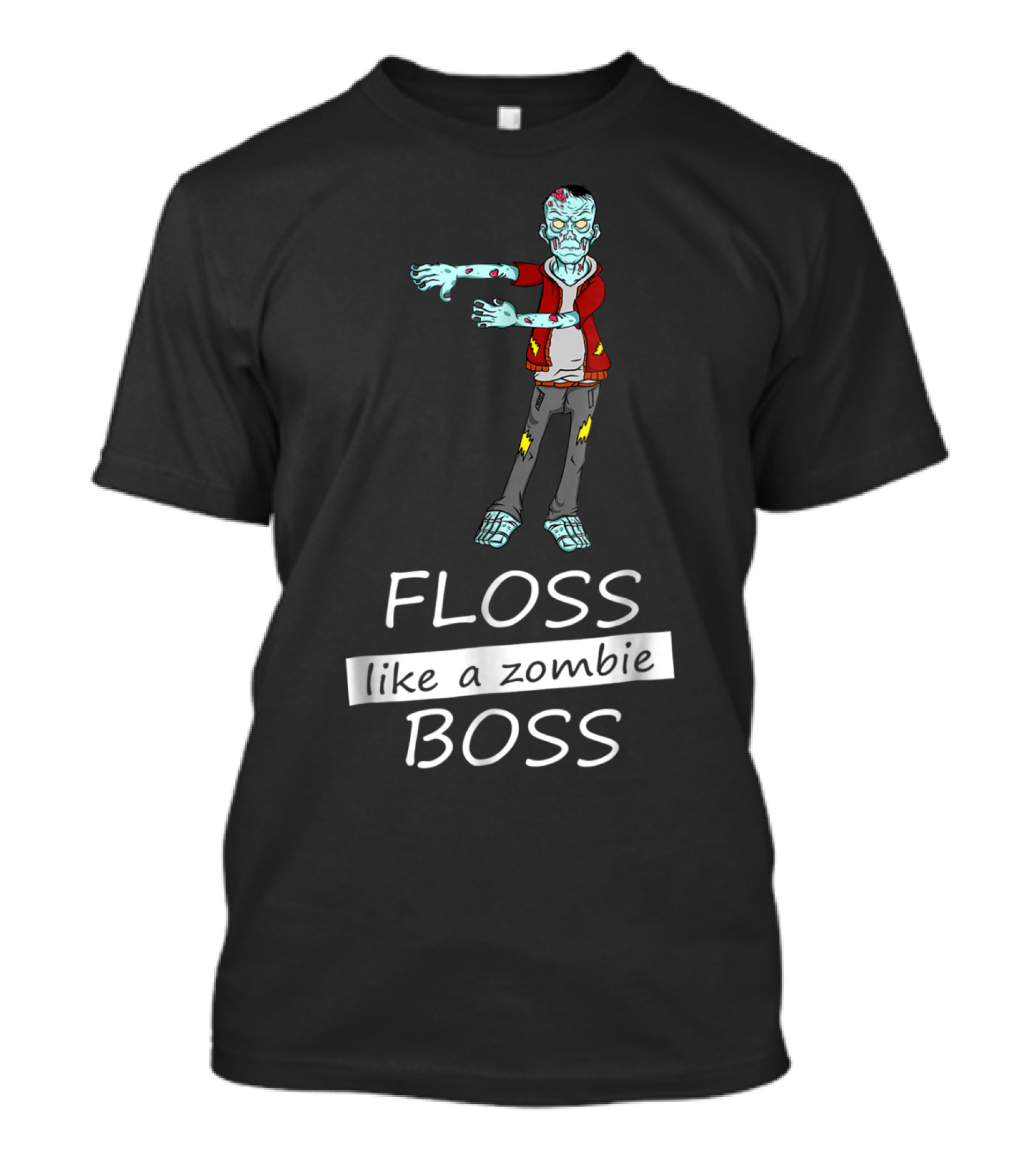 Floss Like A Zombie Boss Halloween Zombie Flossing Dance T-Shirt