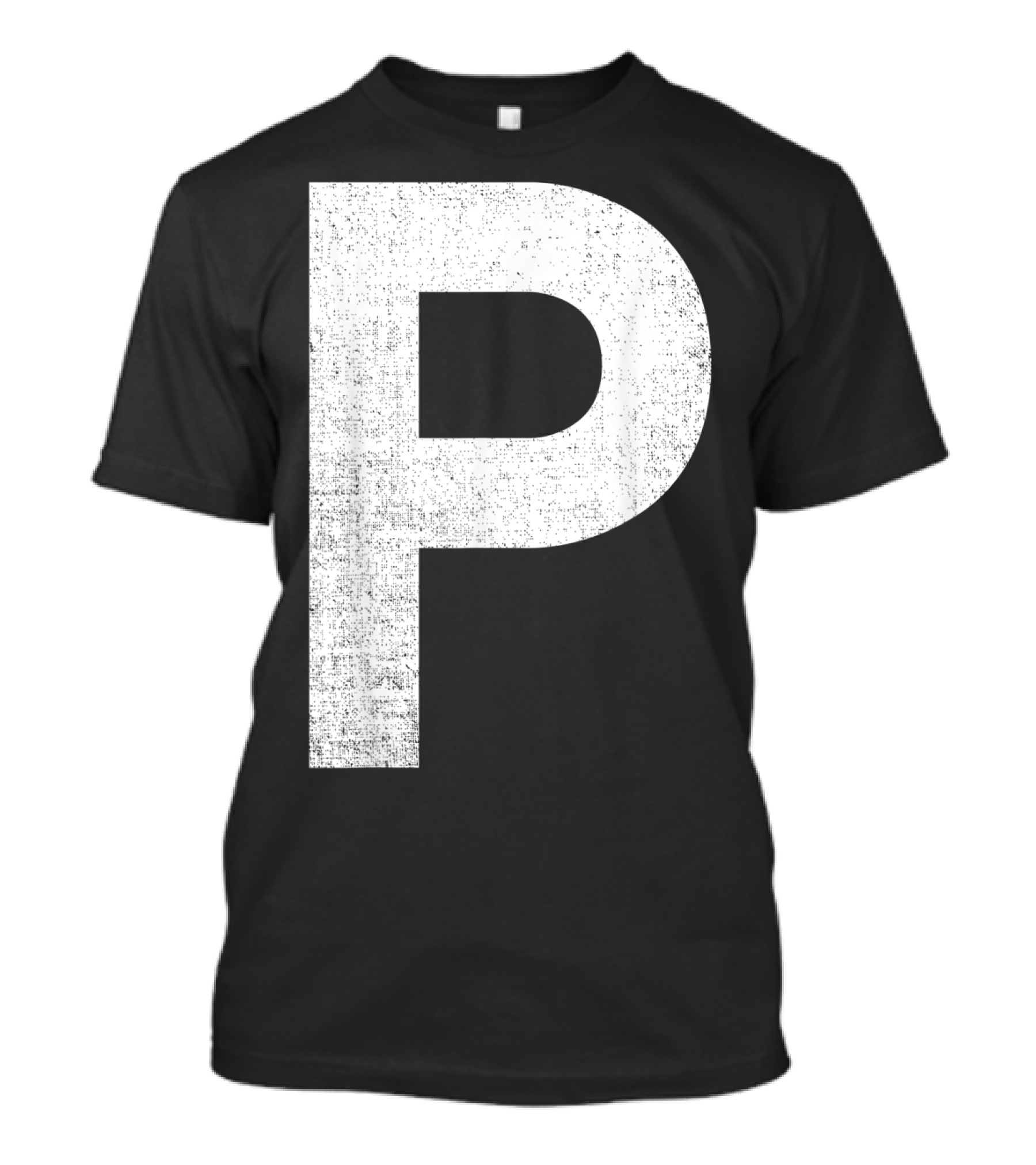 Halloween P Letter Salt And Pepper Matching T-Shirt