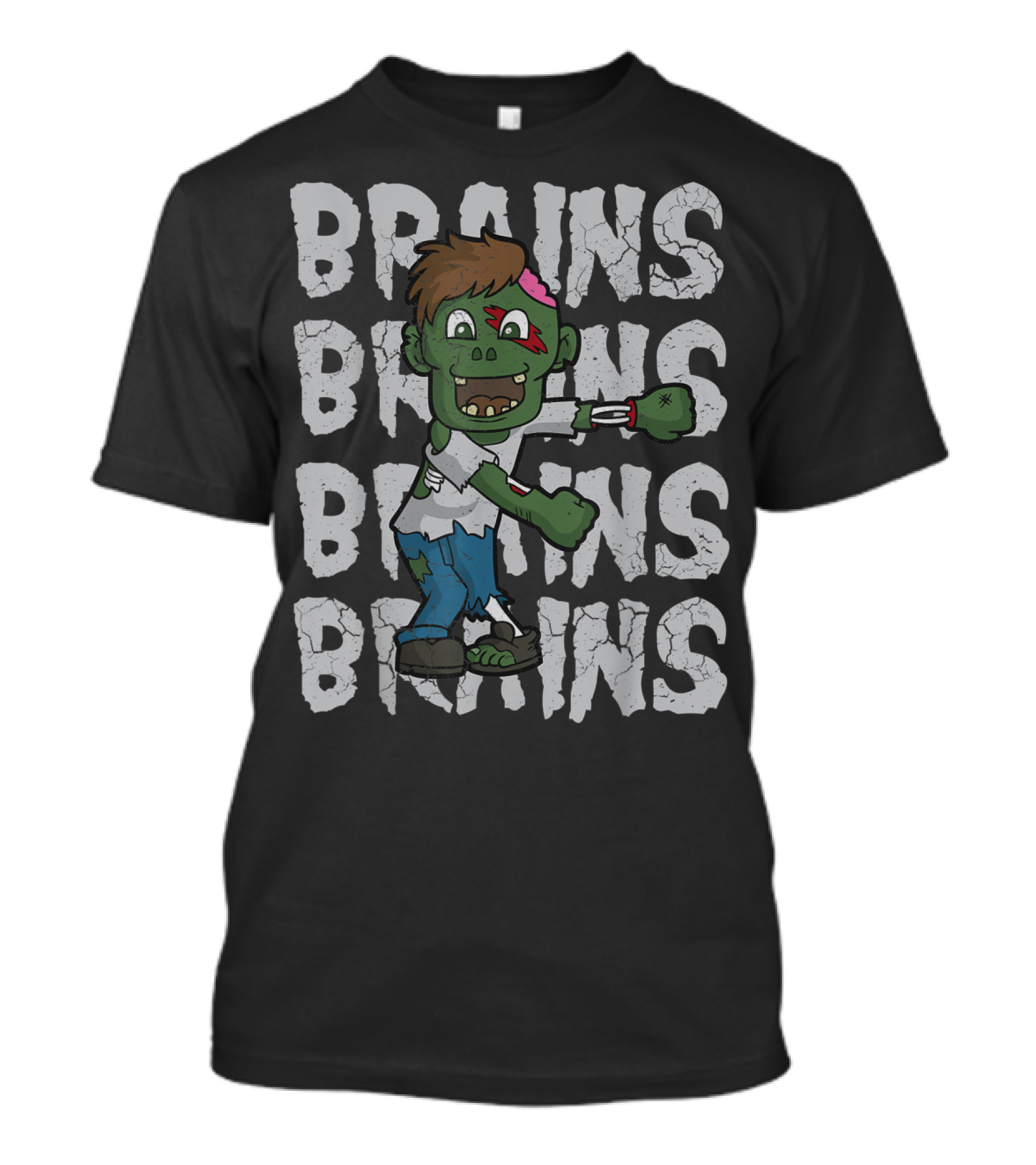 Halloween Zombie Brains Flossing Dance With Brains Text T-Shirt