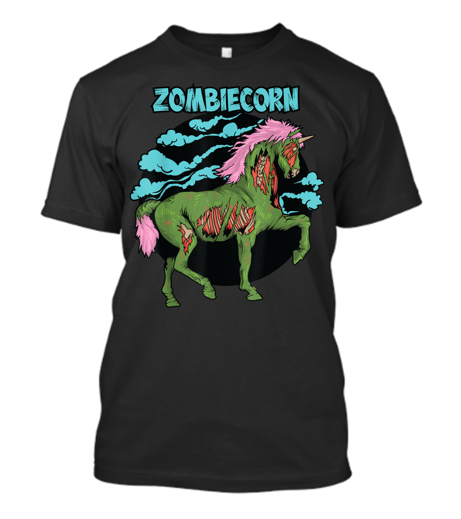 Zombiecorn Halloween Scary Horse Monster T-Shirt