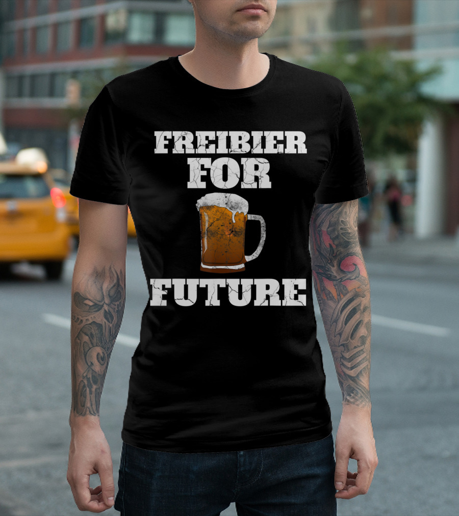Witziges Freibier For Future Fun Bier Vintage Beer Mug T-Shirt