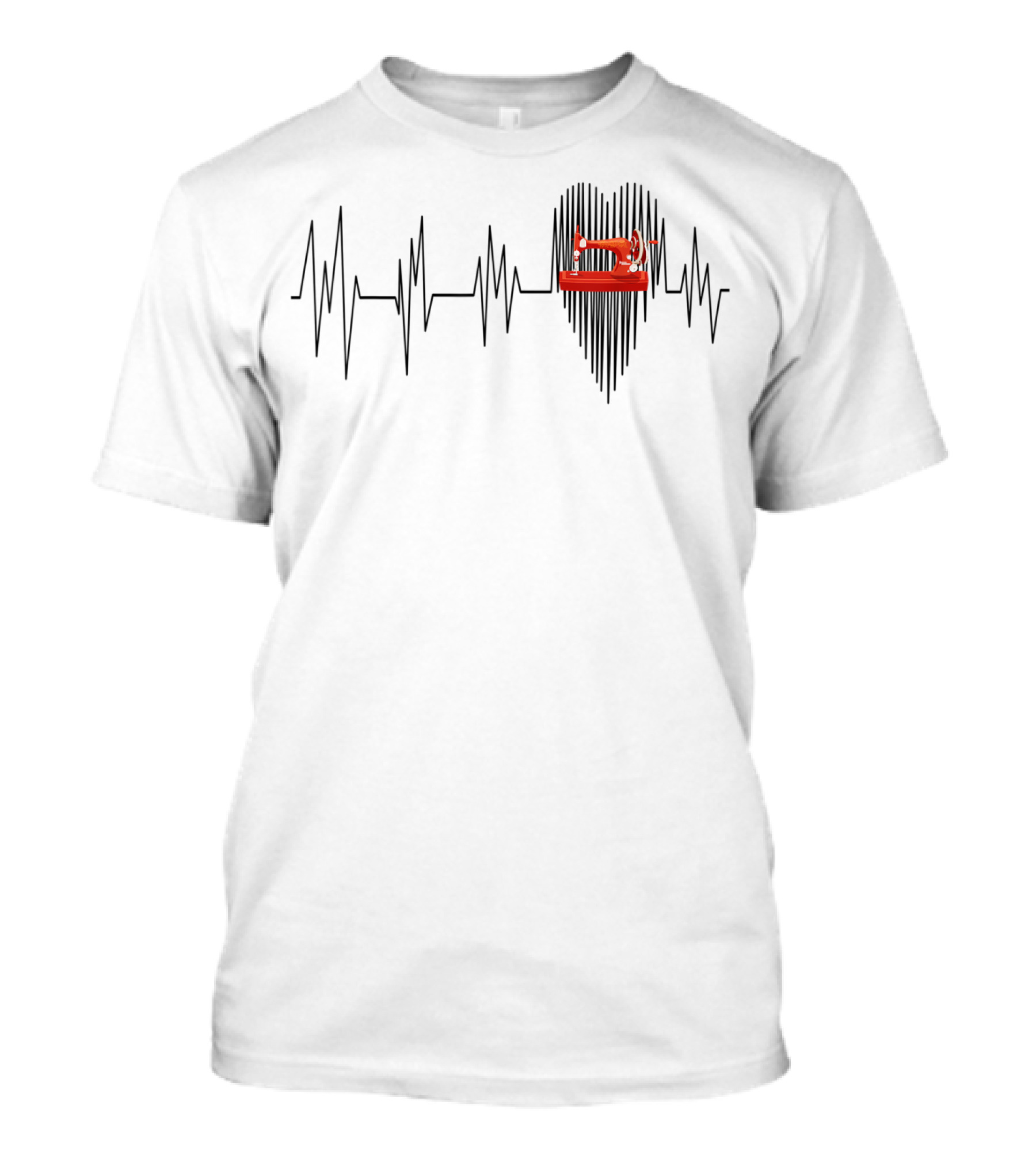 Quilting Sewing Machine Heartbeat Quilter T-Shirt