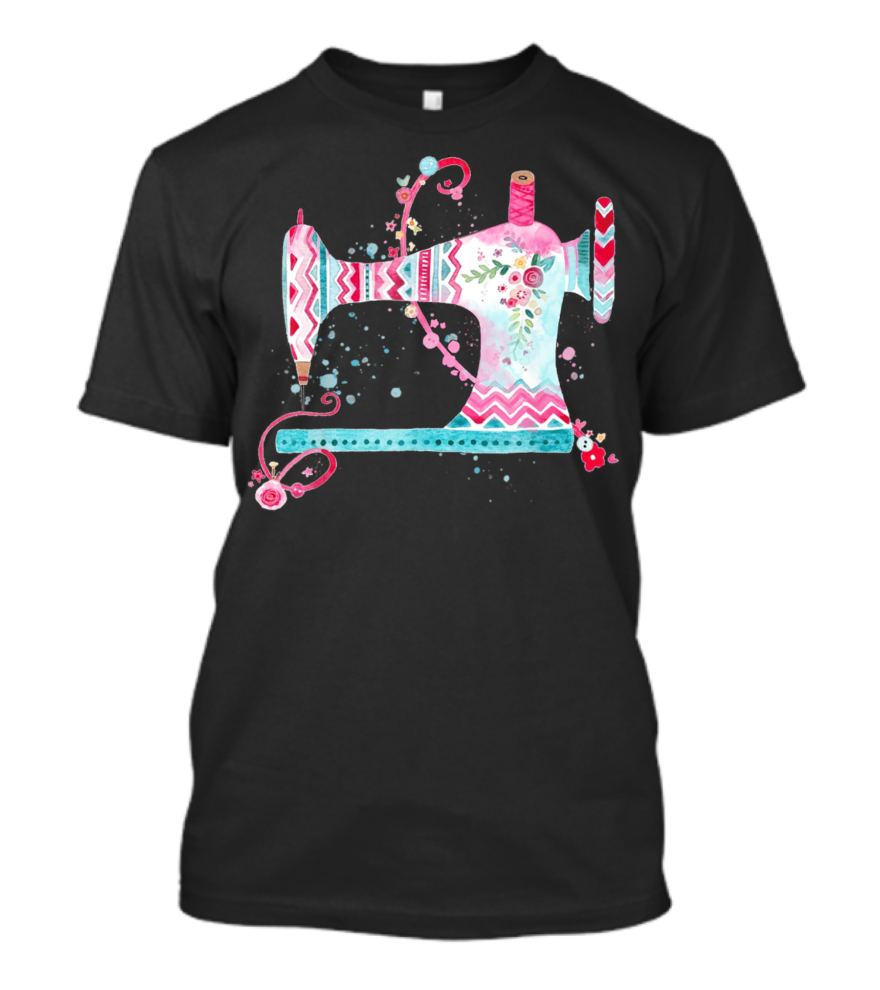 Flower Sewing Machine Cute Quilting Quilter GB T-Shirt