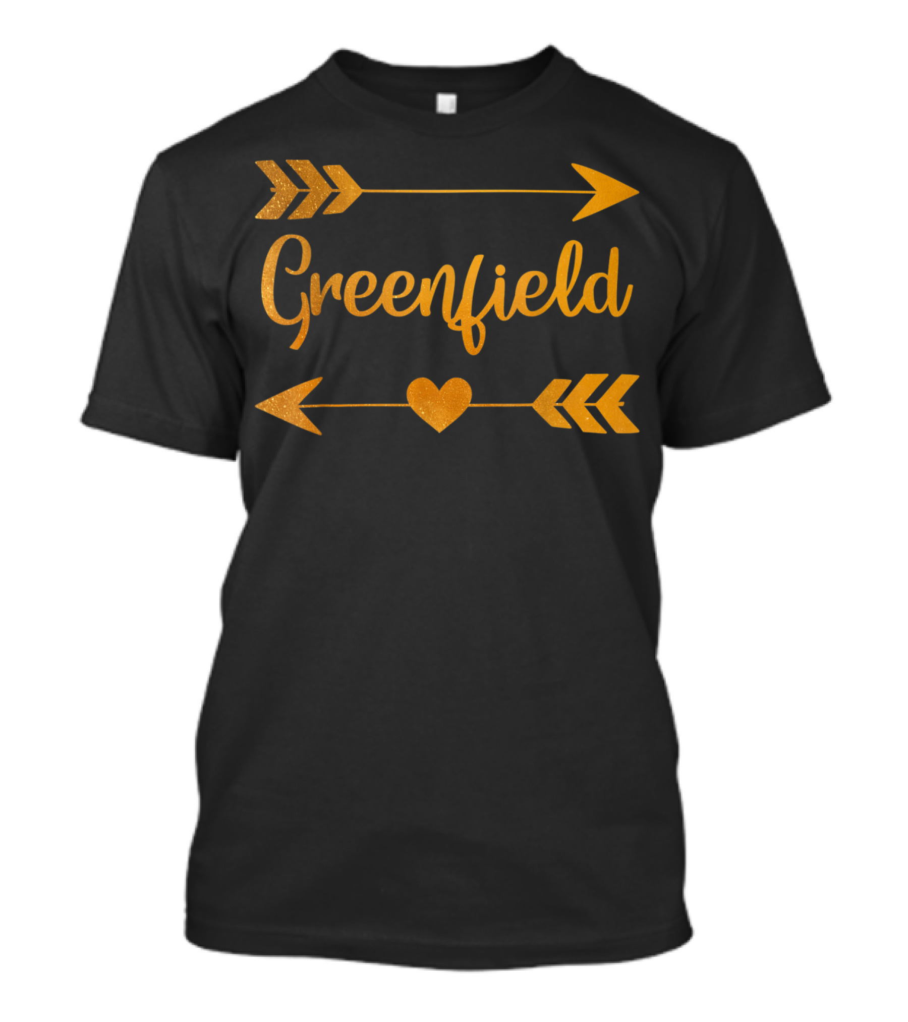 Greenfield WI Wisconsin Heart Arrows Funny City Home Roots T-Shirt