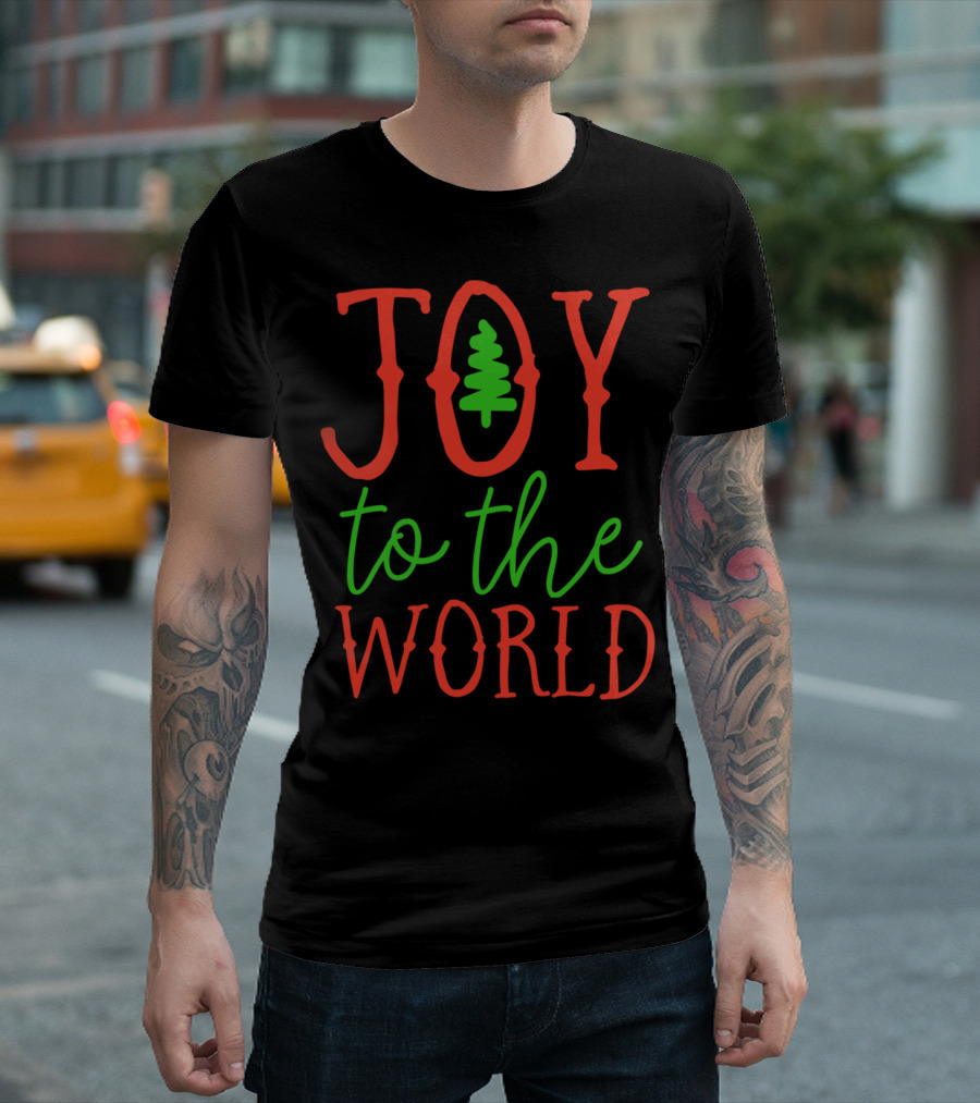 JOY to the WORLD Holiday Cheer Tree T-Shirt
