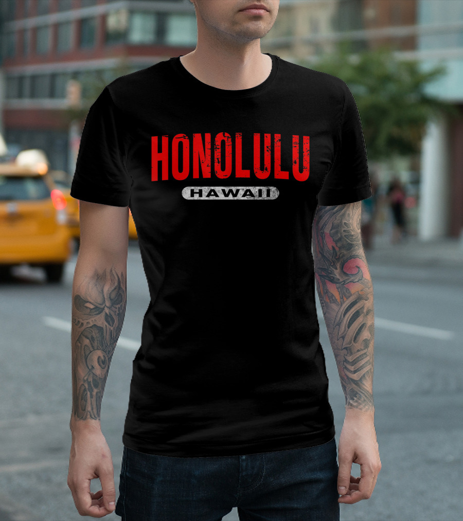 HONOLULU HAWAII USA CITY ROOTS FUNNY CUSTOM T-Shirt