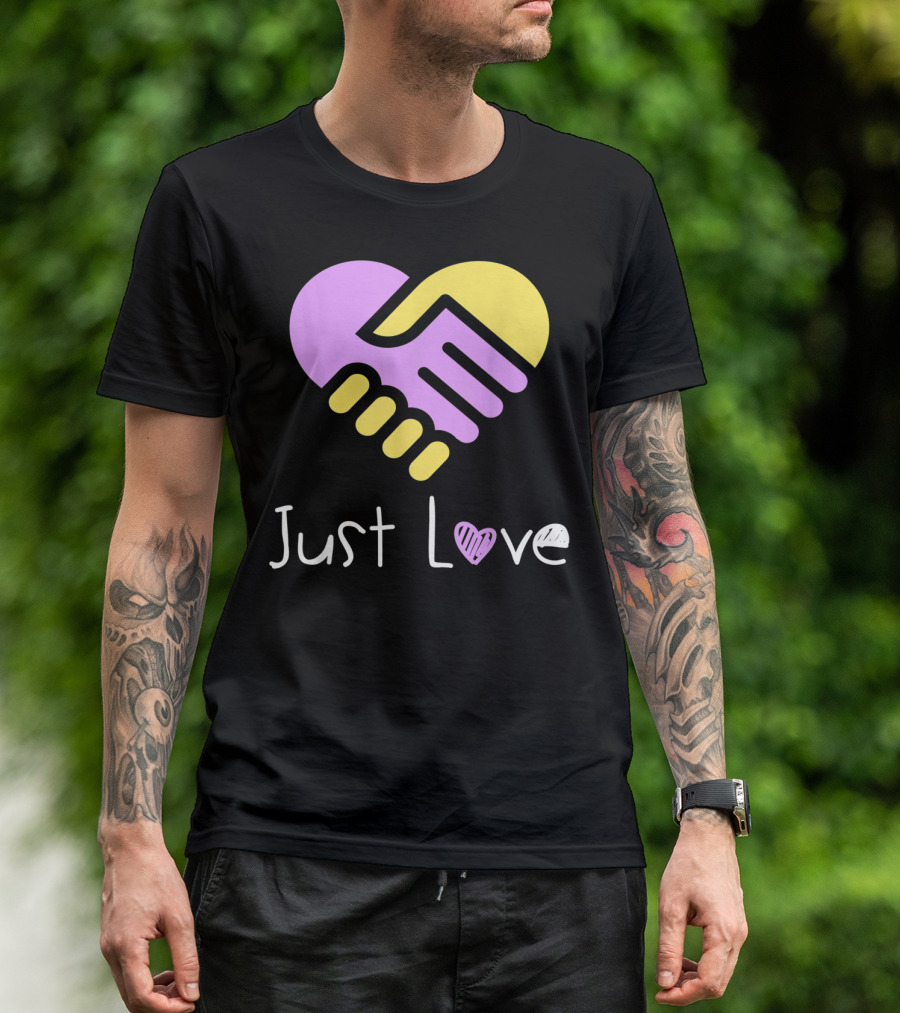 Just Love Heart Ribbon Alzheimer Disease Hope T-Shirt