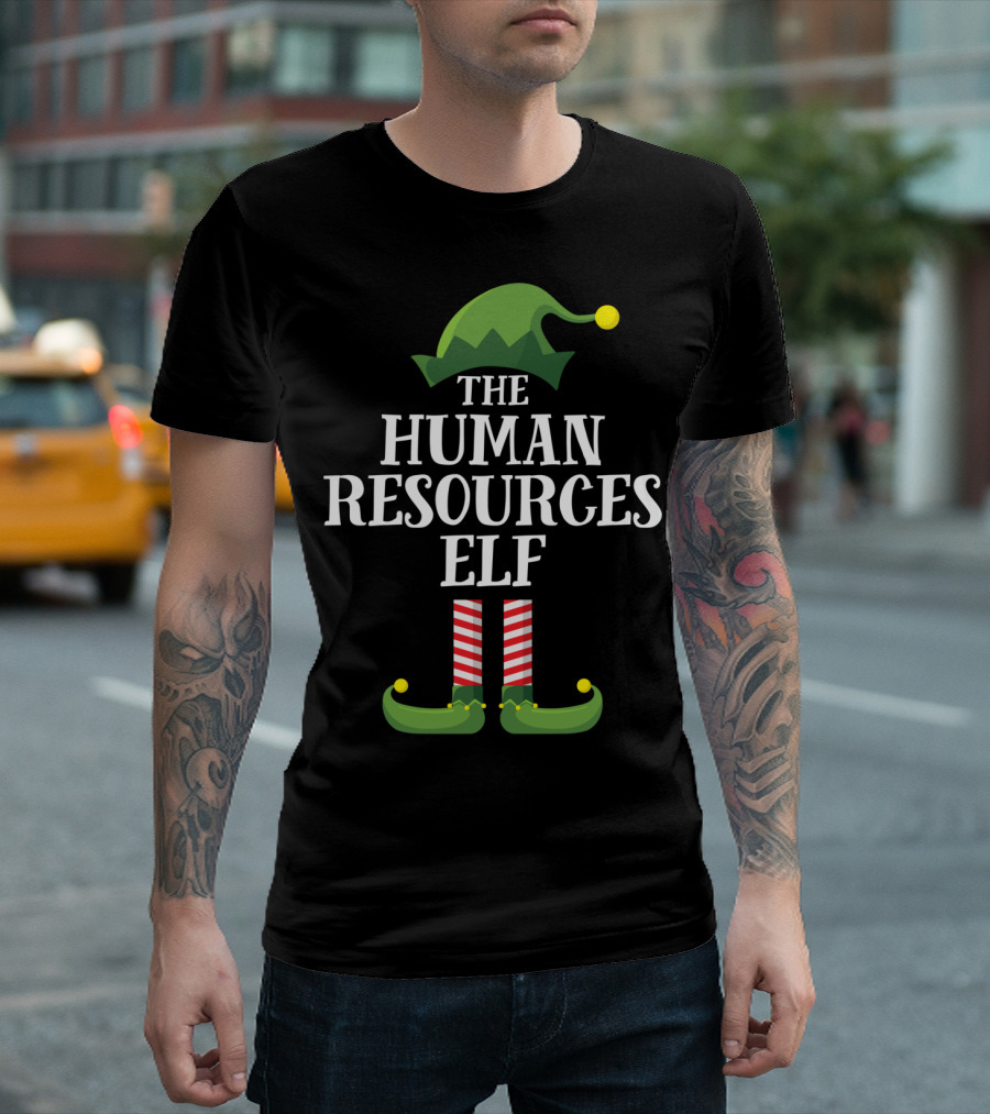 The Human Resources Elf Family Group Christmas Matching T-Shirt