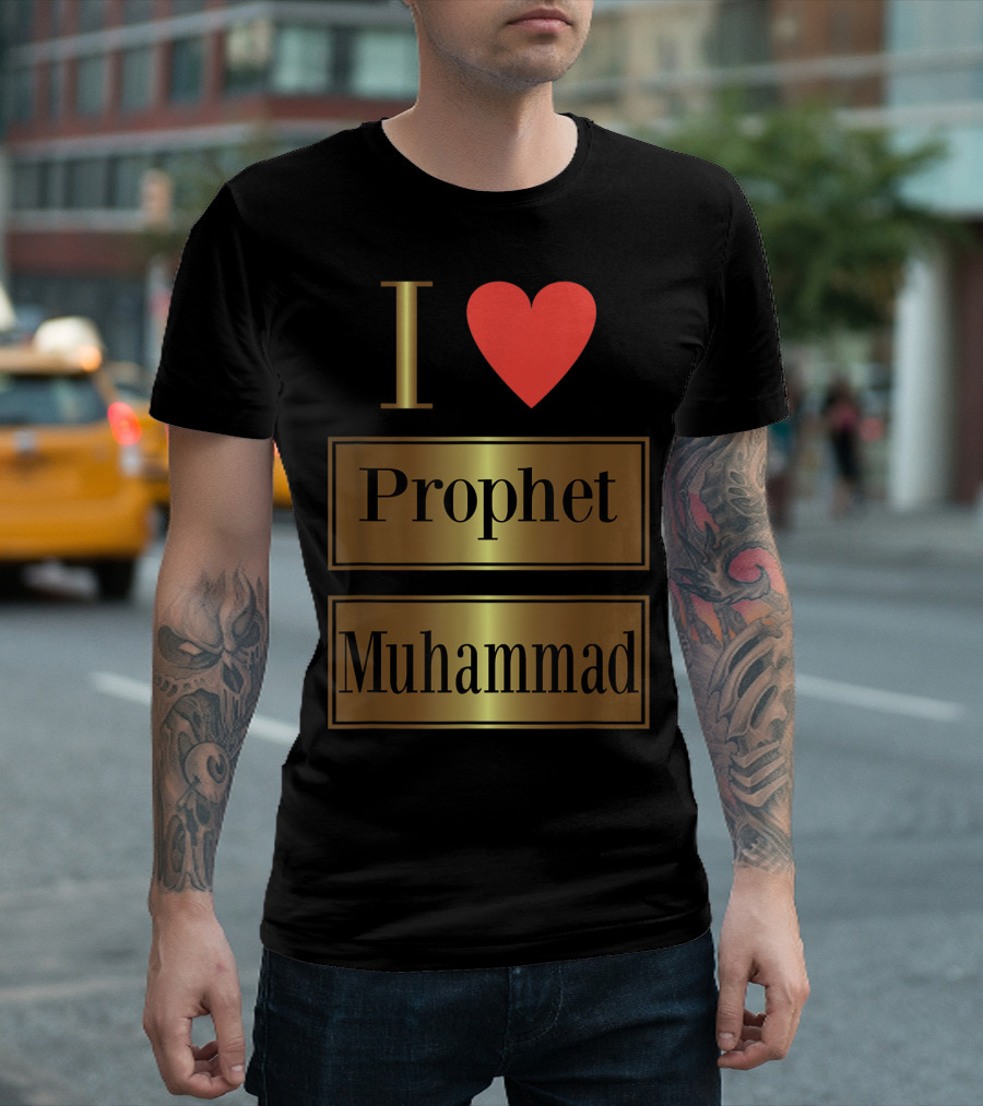 I Love Prophet Muhammad Muslim Men P8 T-Shirt