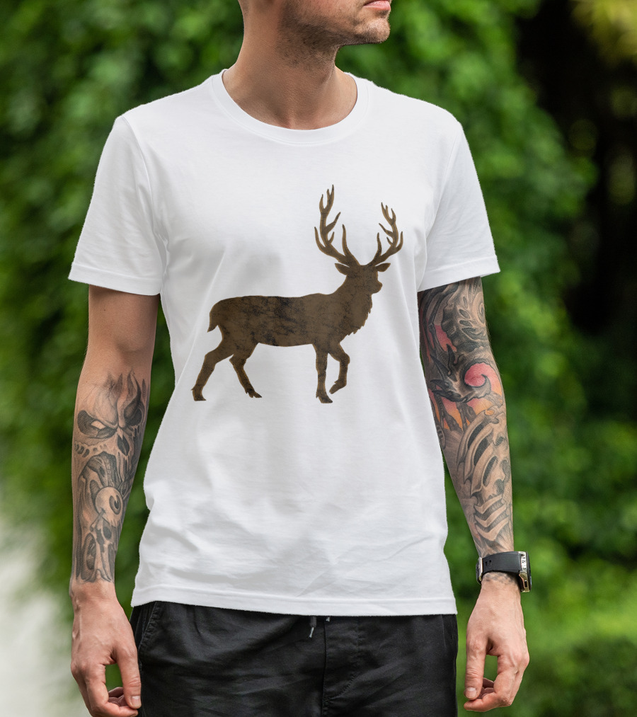 Deer Hunting Trip Saison Whitetail Outdoorman Antler T-Shirt