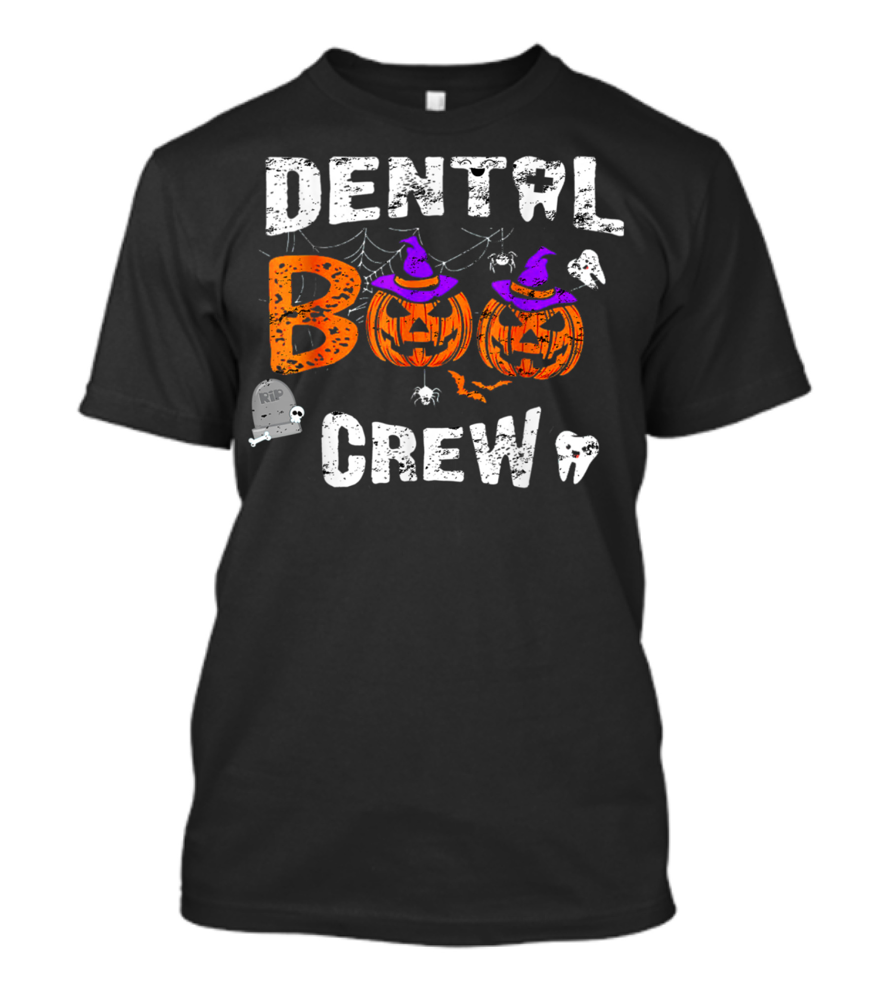 Dental Boo Crew Pumpkin Witch Dentist Halloween T-Shirt