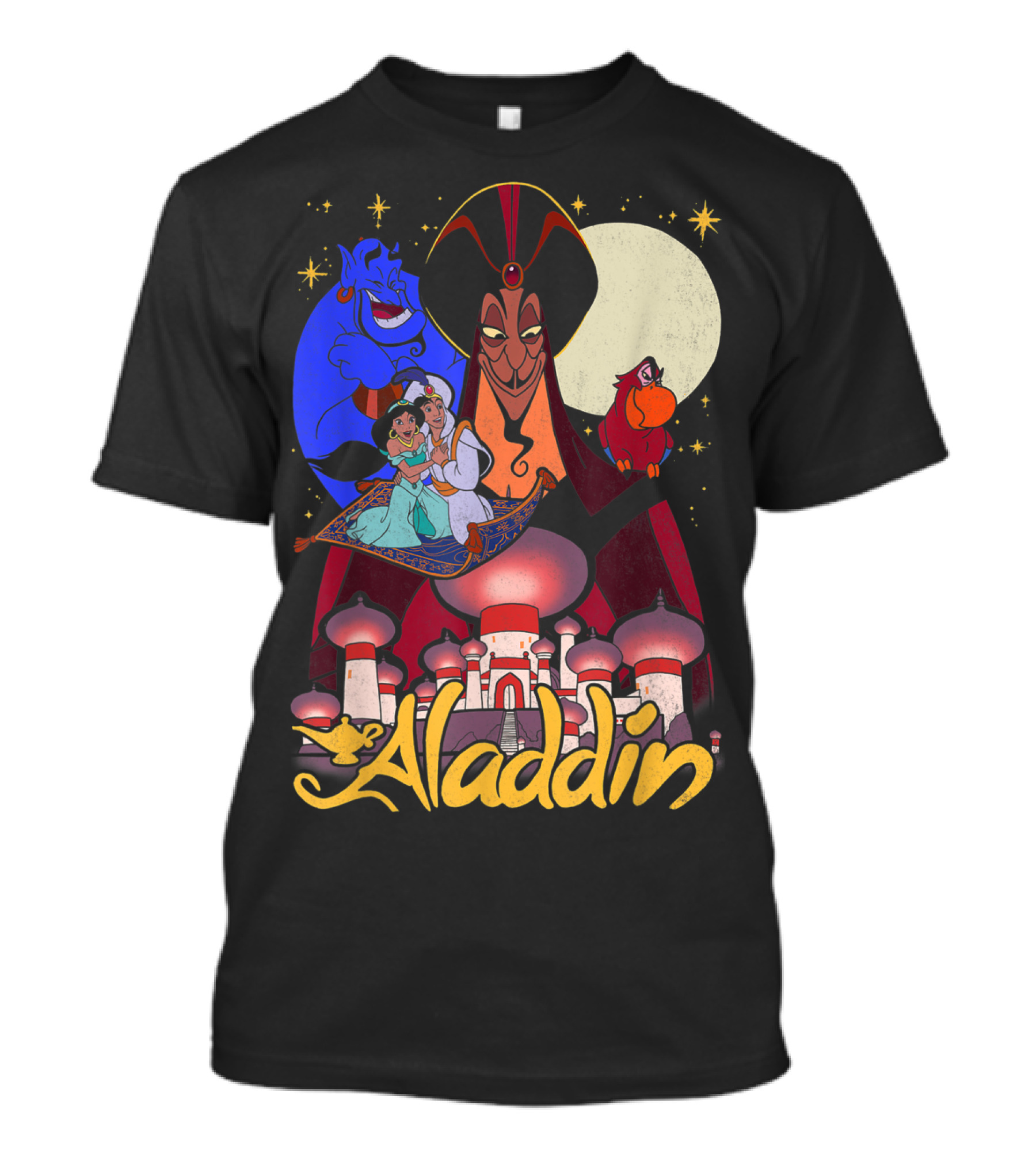 Disney Aladdin Jafar Jasmine Genie Magic Carpet Moonlit Adventure T-Shirt