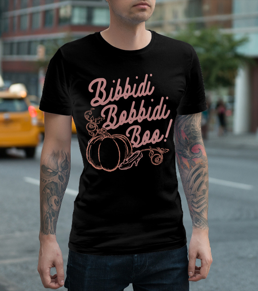 Bibbidi Bobbidi Boo Pumpkin With Cinderella Slipper T-Shirt