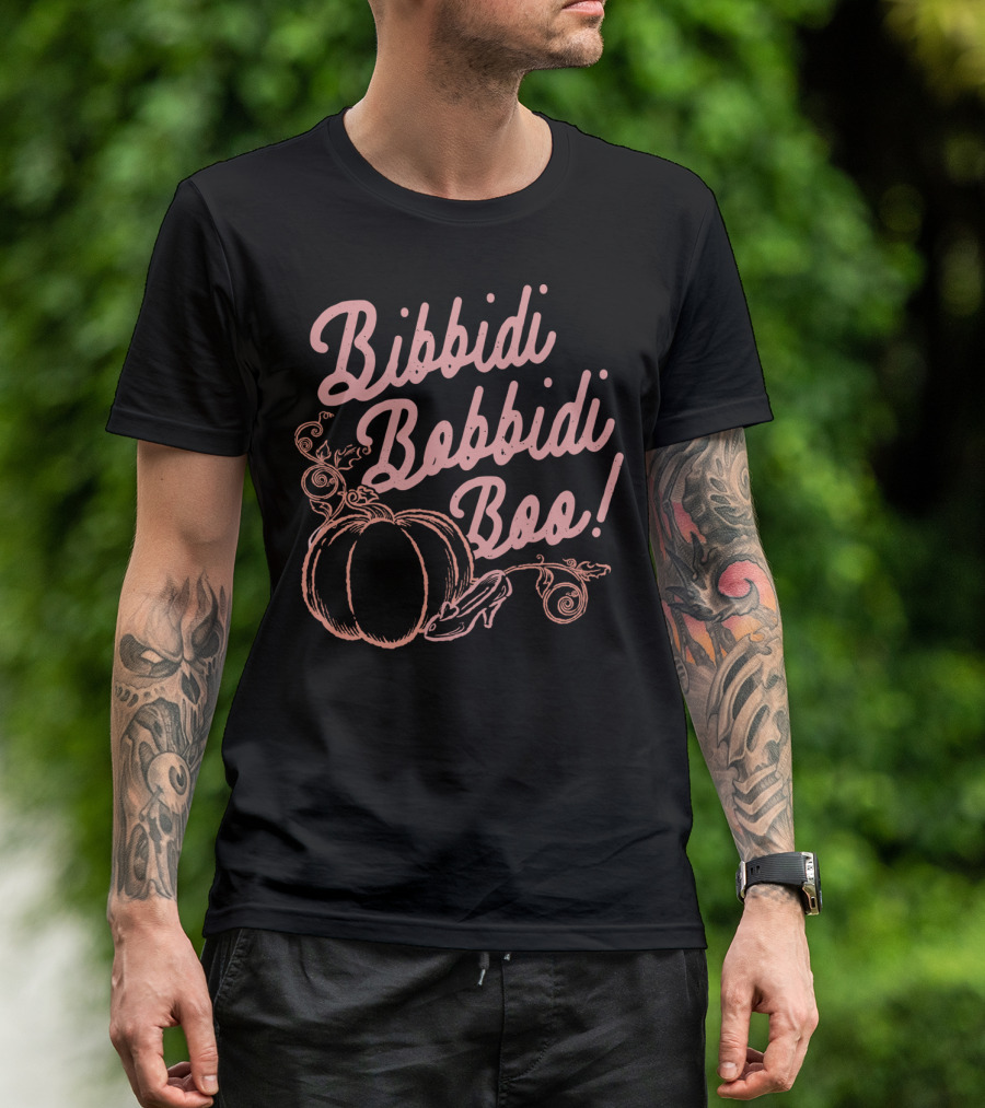 Bibbidi Bobbidi Boo Pumpkin With Cinderella Slipper T-Shirt