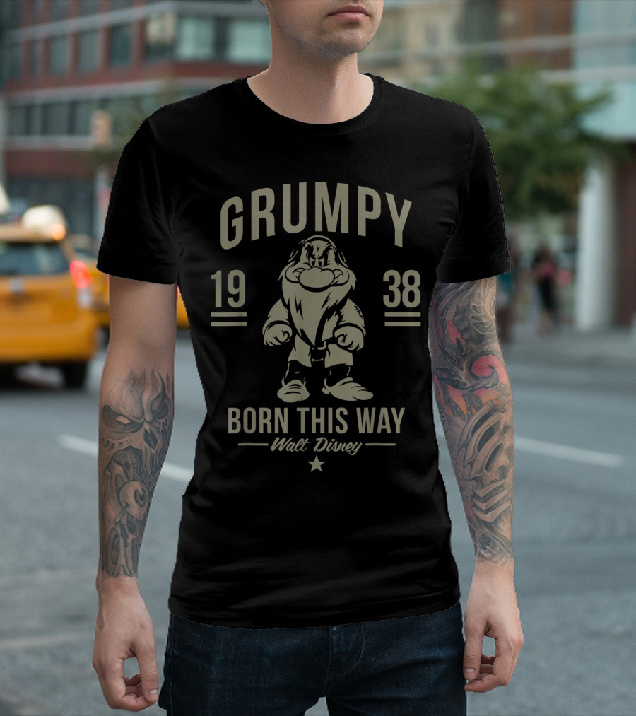 Grumpy Born This Way 1938 Walt Disney Snow White T-Shirt