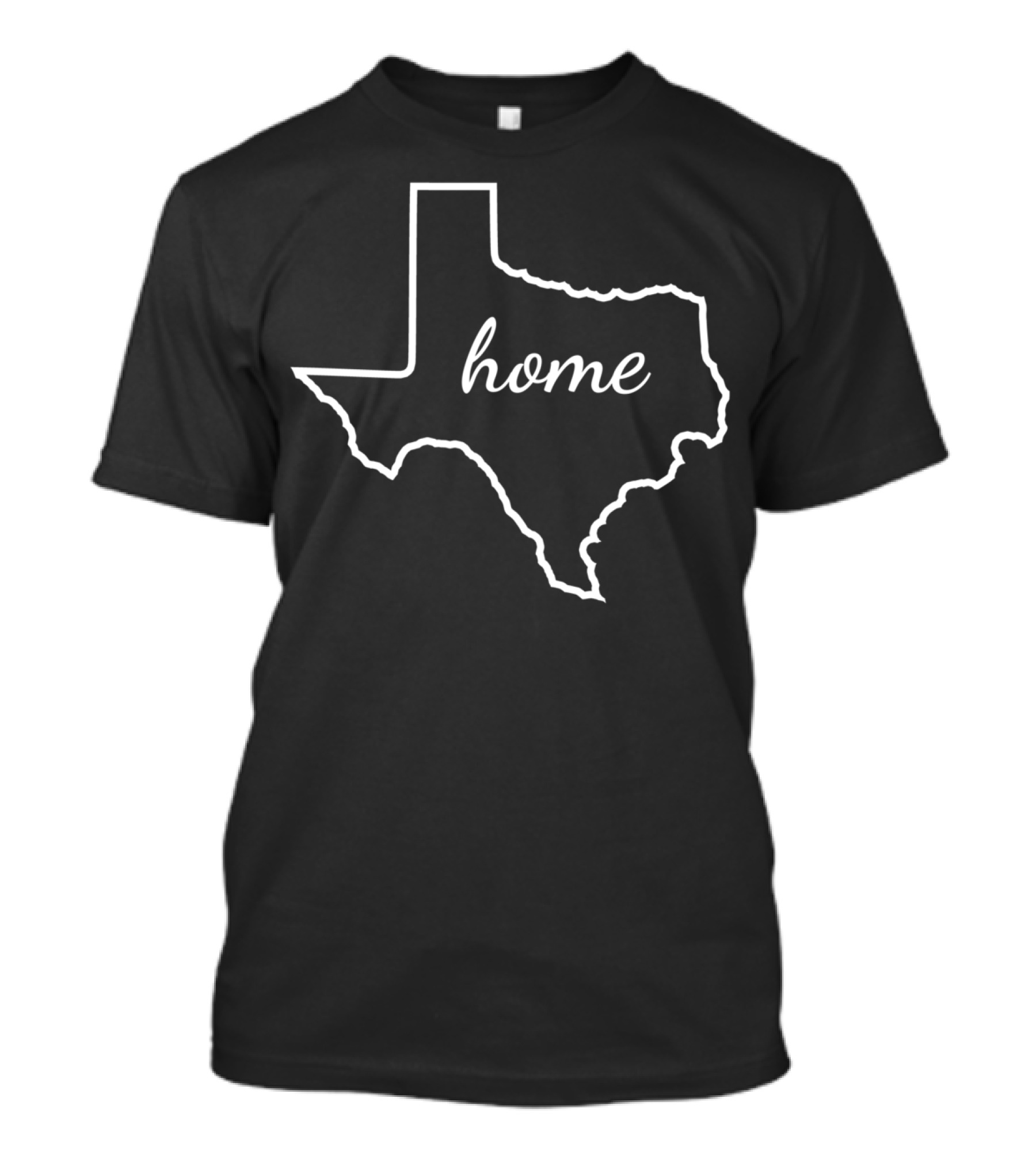 Texas Outline Home Script T-Shirt