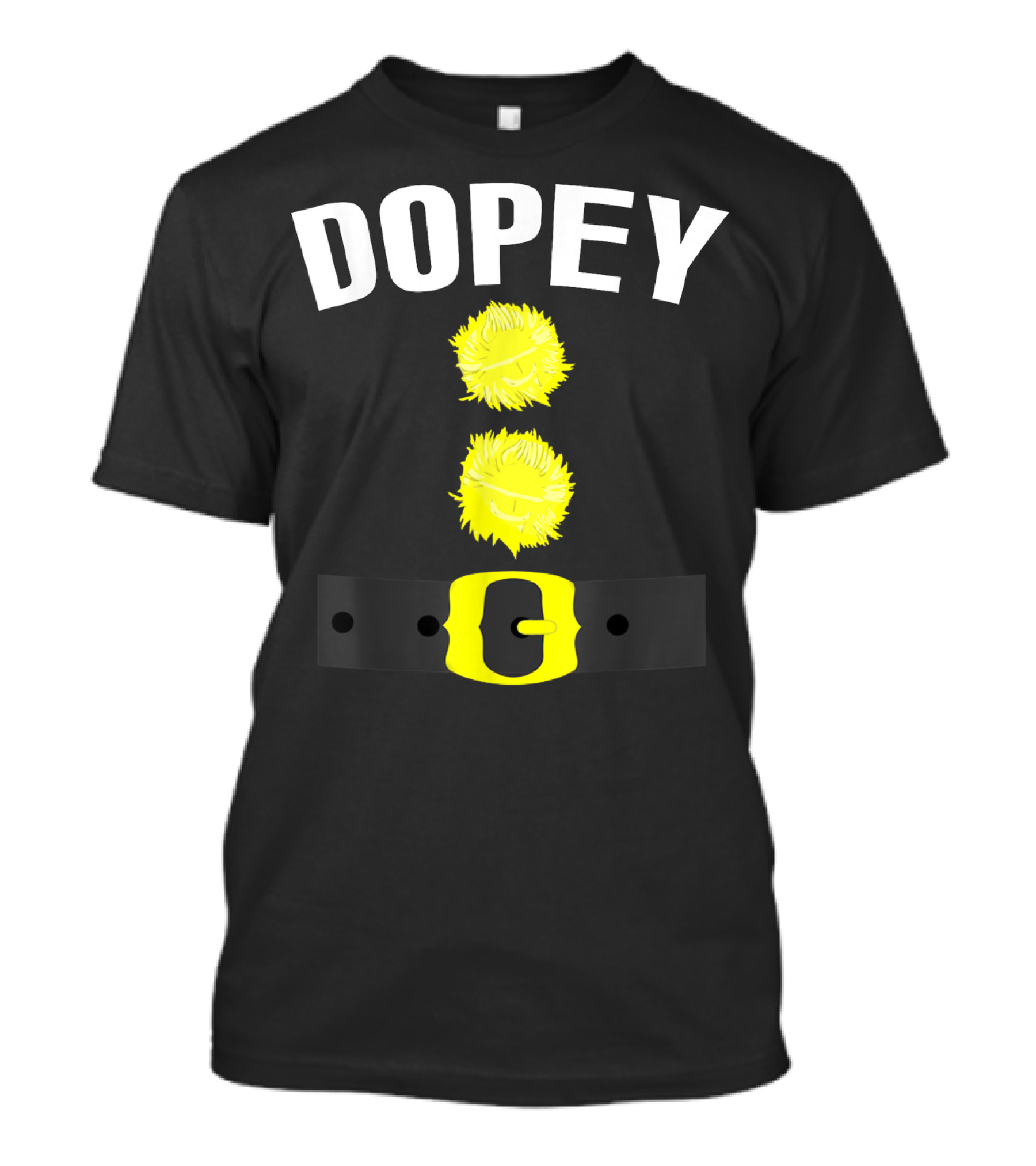 Dopey Dwarf Costume Dopey Halloween Belt Buckle Fuzzy Green T-Shirt