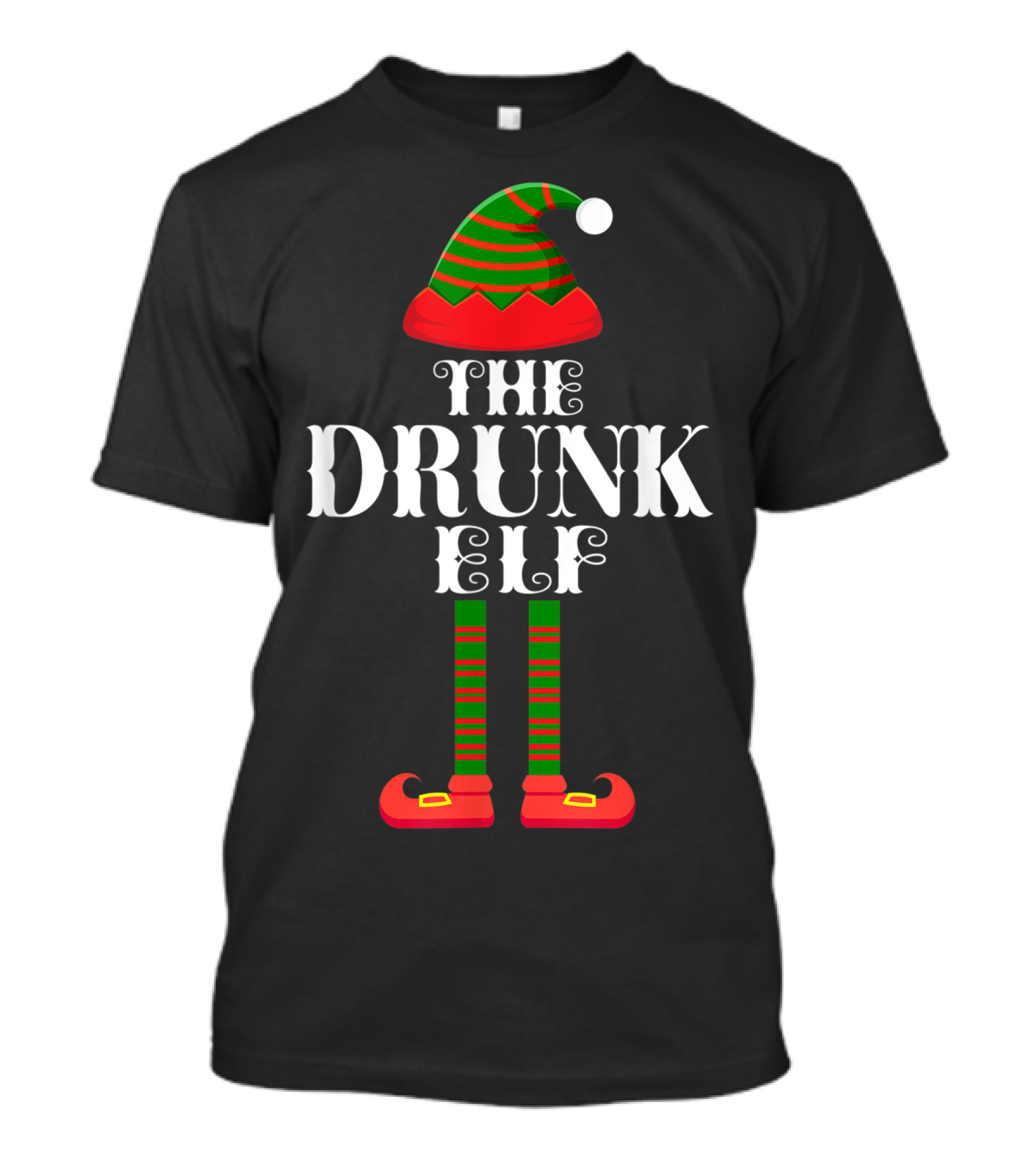 The Drunk Elf Matching Family Group Christmas T-Shirt