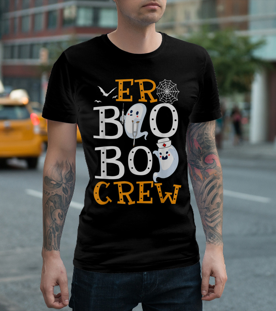 ER Boo Boo Crew Nurse Ghost Halloween T-Shirt