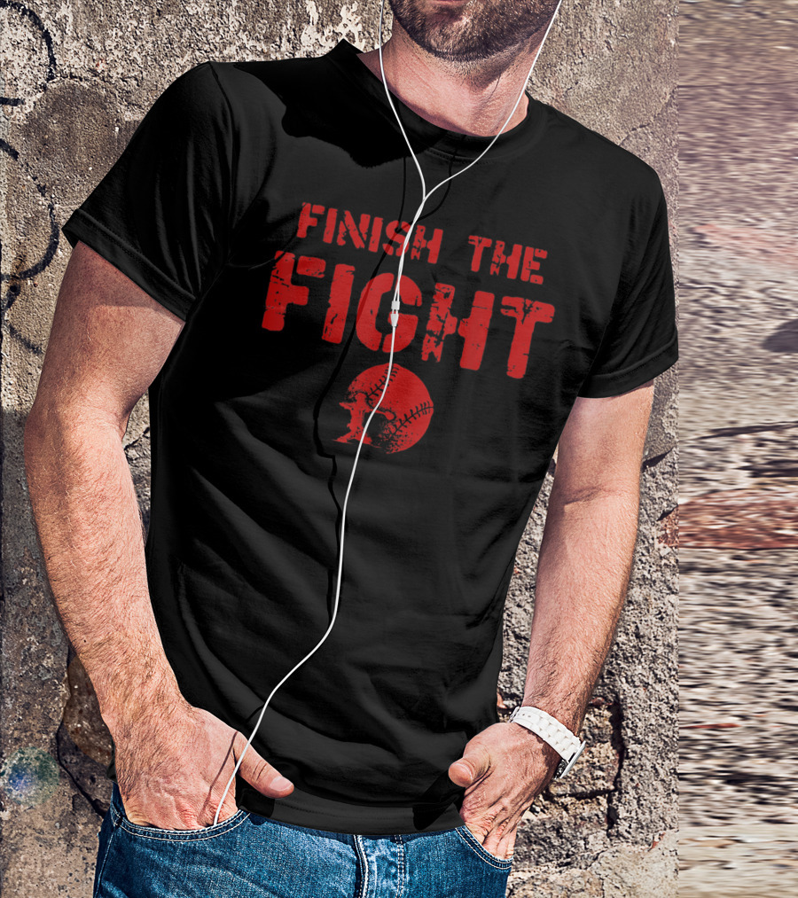 Finish The Fight Baseball Series National Red Sports T-Shirt