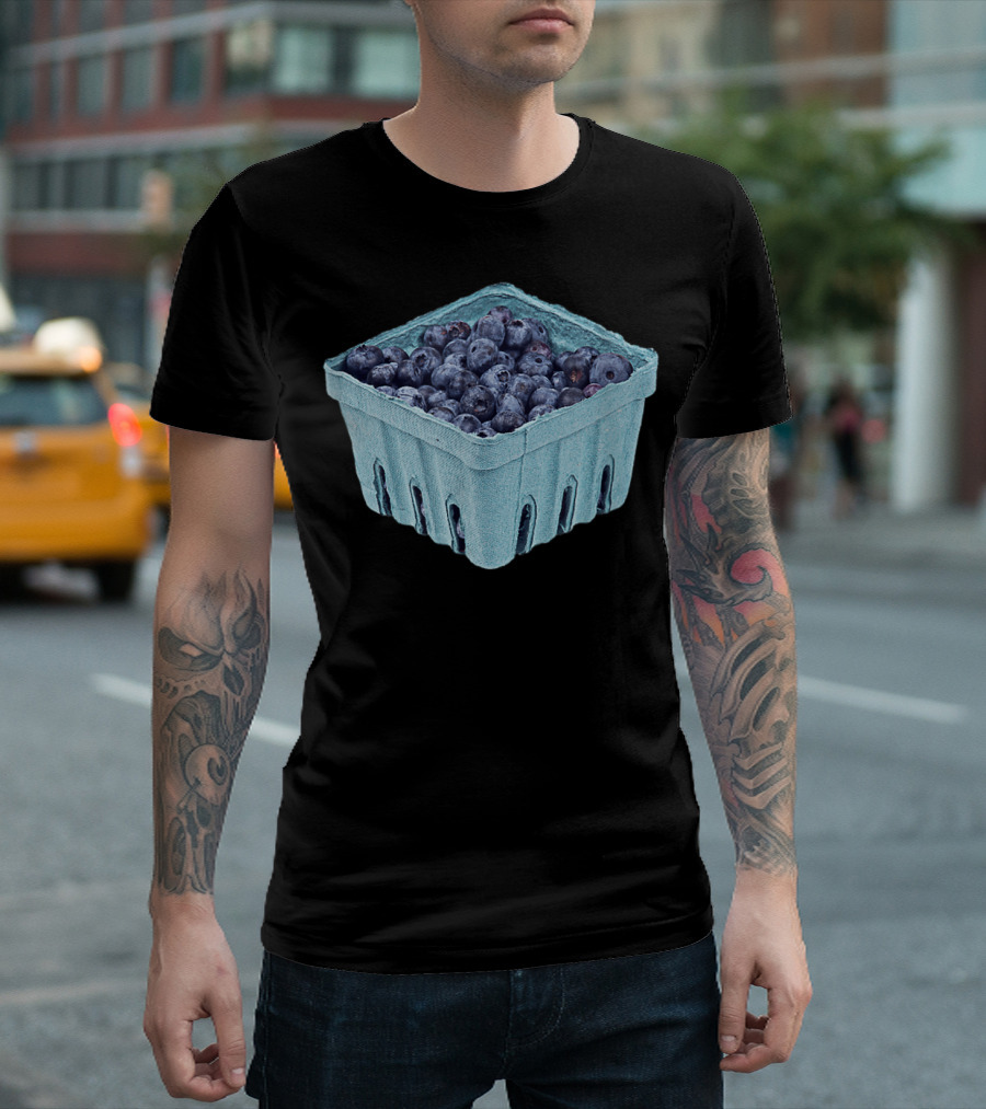 Fresh Blueberries in Blueberry Pint Basket T-Shirt