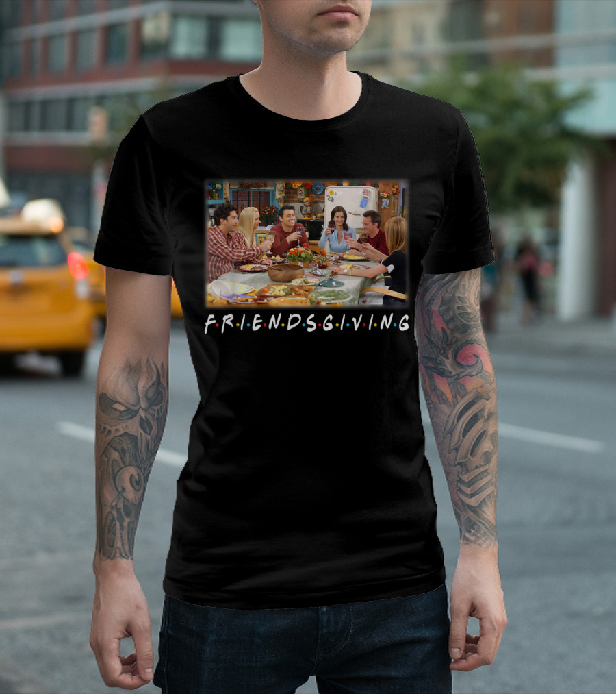 Friendsgiving Group Dinner Scene with Friends Cast T-Shirt
