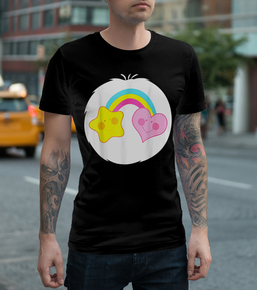 Funny Halloween Bear Costume with Star Heart Rainbow T-Shirt