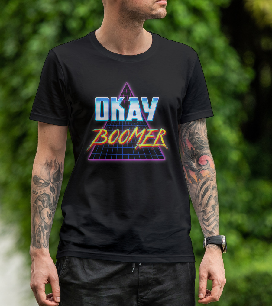Okay Boomer 80s Vaporwave Retro Nostalgia T-Shirt