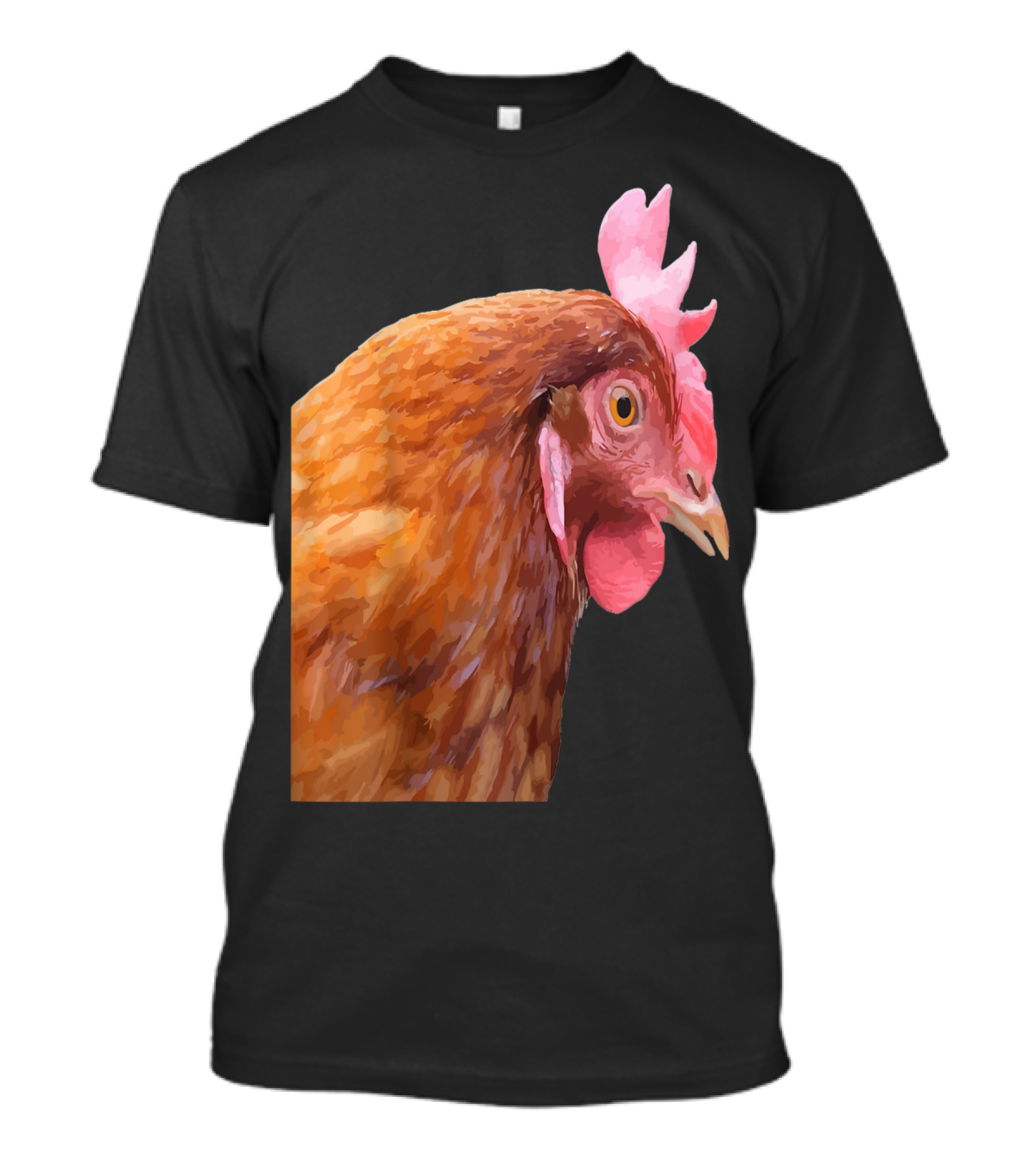 Funny Farmyard Hen Portrait Side View T-Shirt