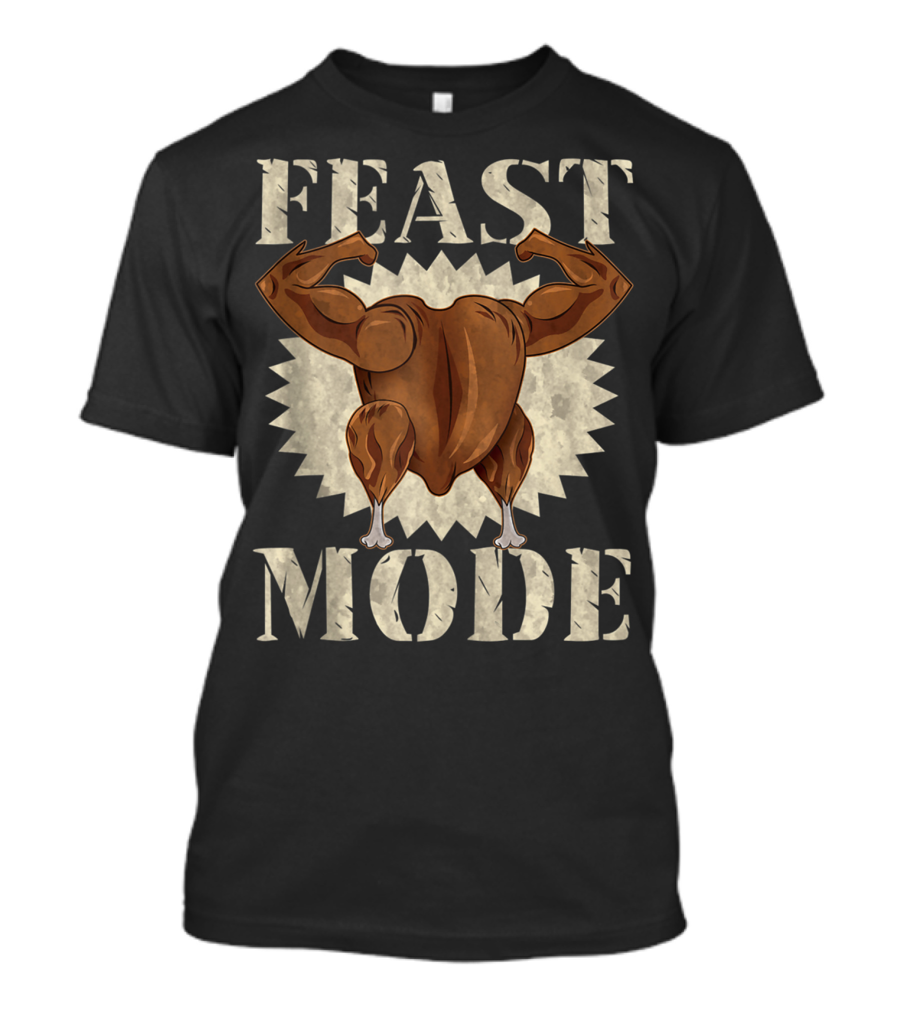Feast Mode Funny Thanksgiving Gym Weight T-Shirt
