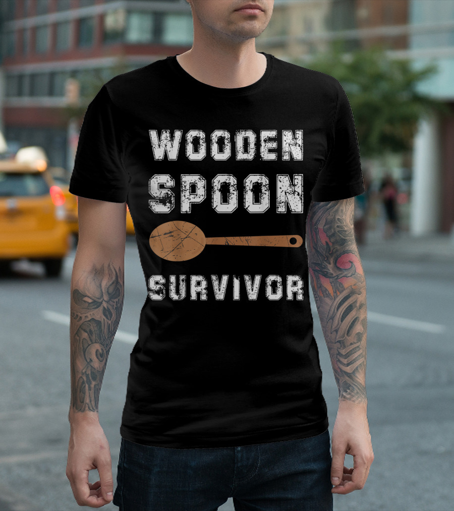 Wooden Spoon Survivor Funny Awesome T-Shirt