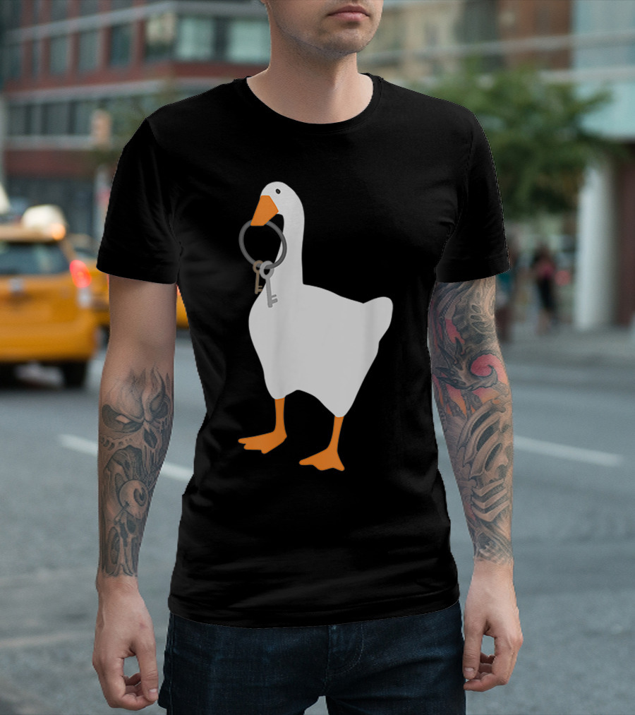 Goose With Keys Mouth Holding Keys Goose T-Shirt