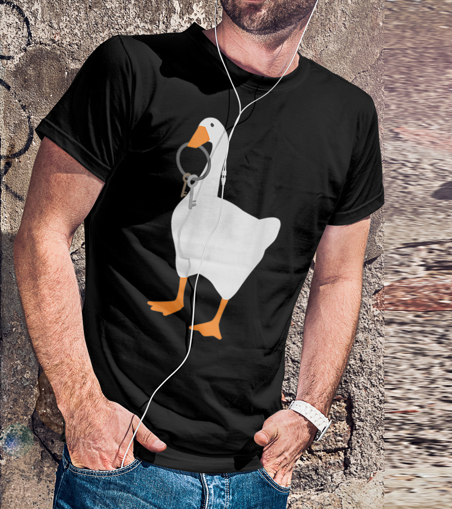 Goose With Keys Mouth Holding Keys Goose T-Shirt