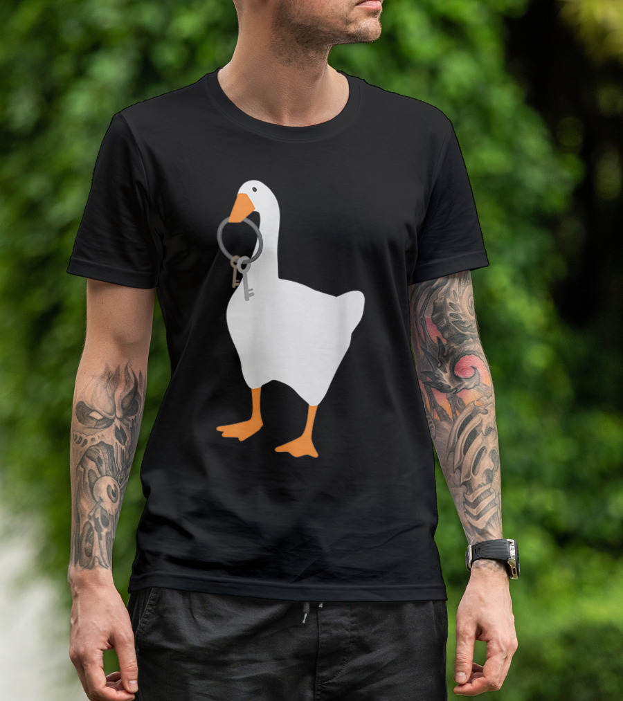 Goose With Keys Mouth Holding Keys Goose T-Shirt