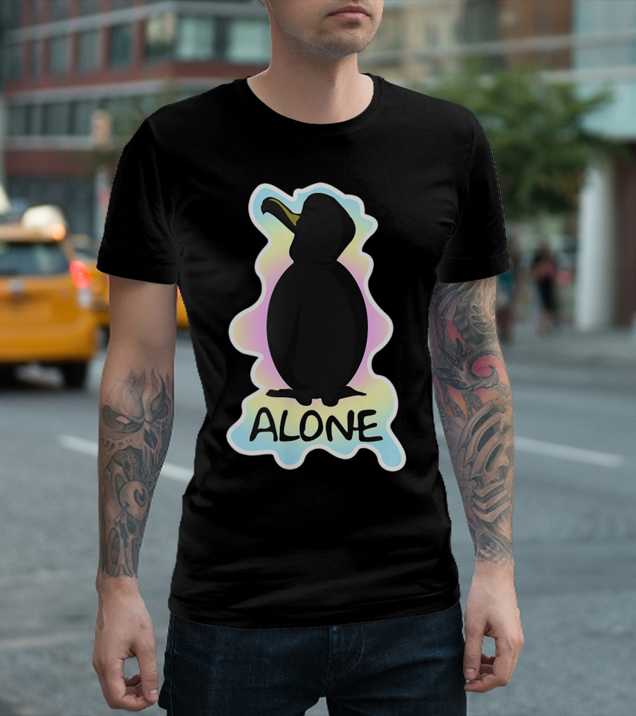 Goth Pastel Alone Penguin T-Shirt