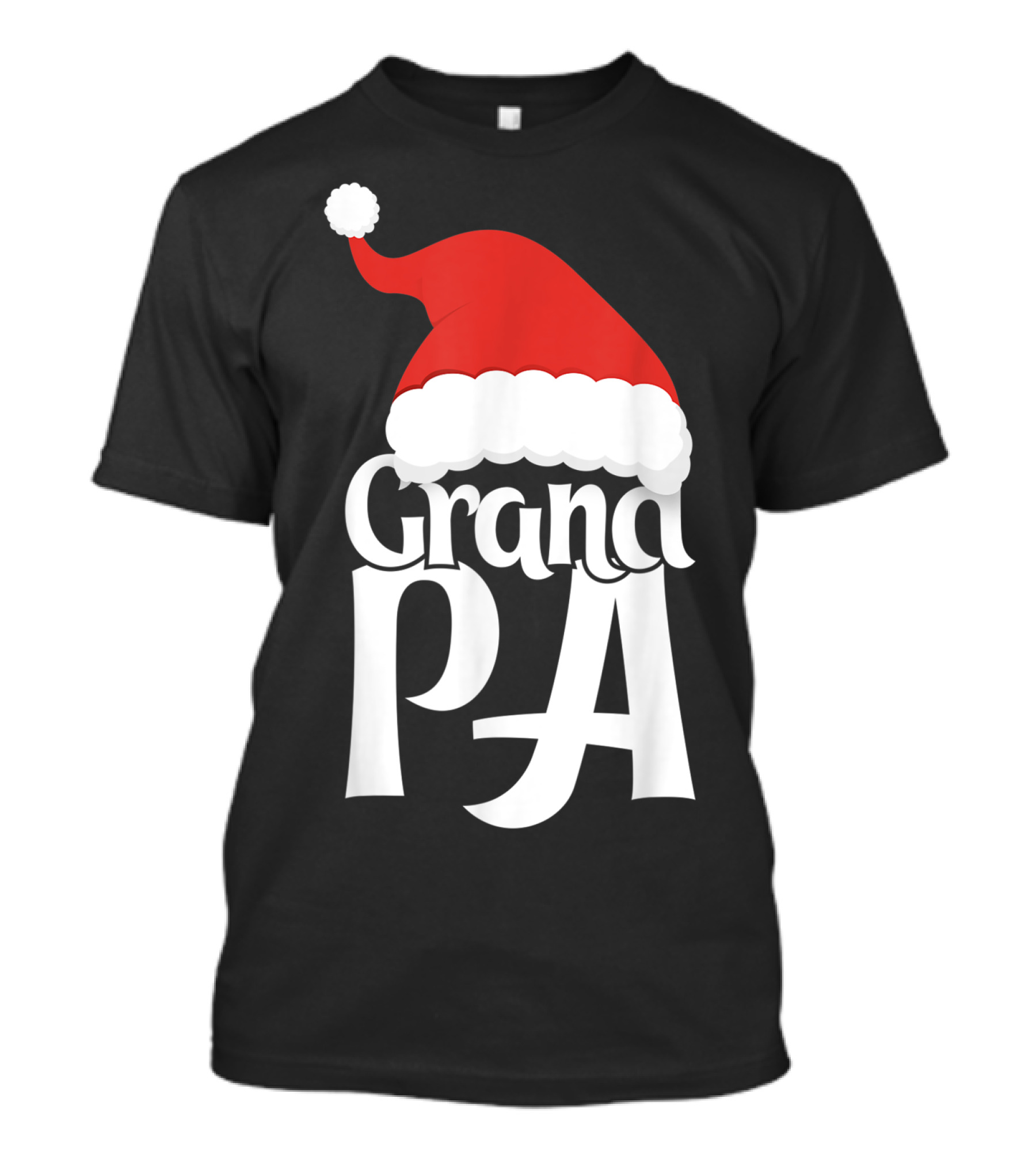 Grandpa Santa Hat Christmas T-Shirt