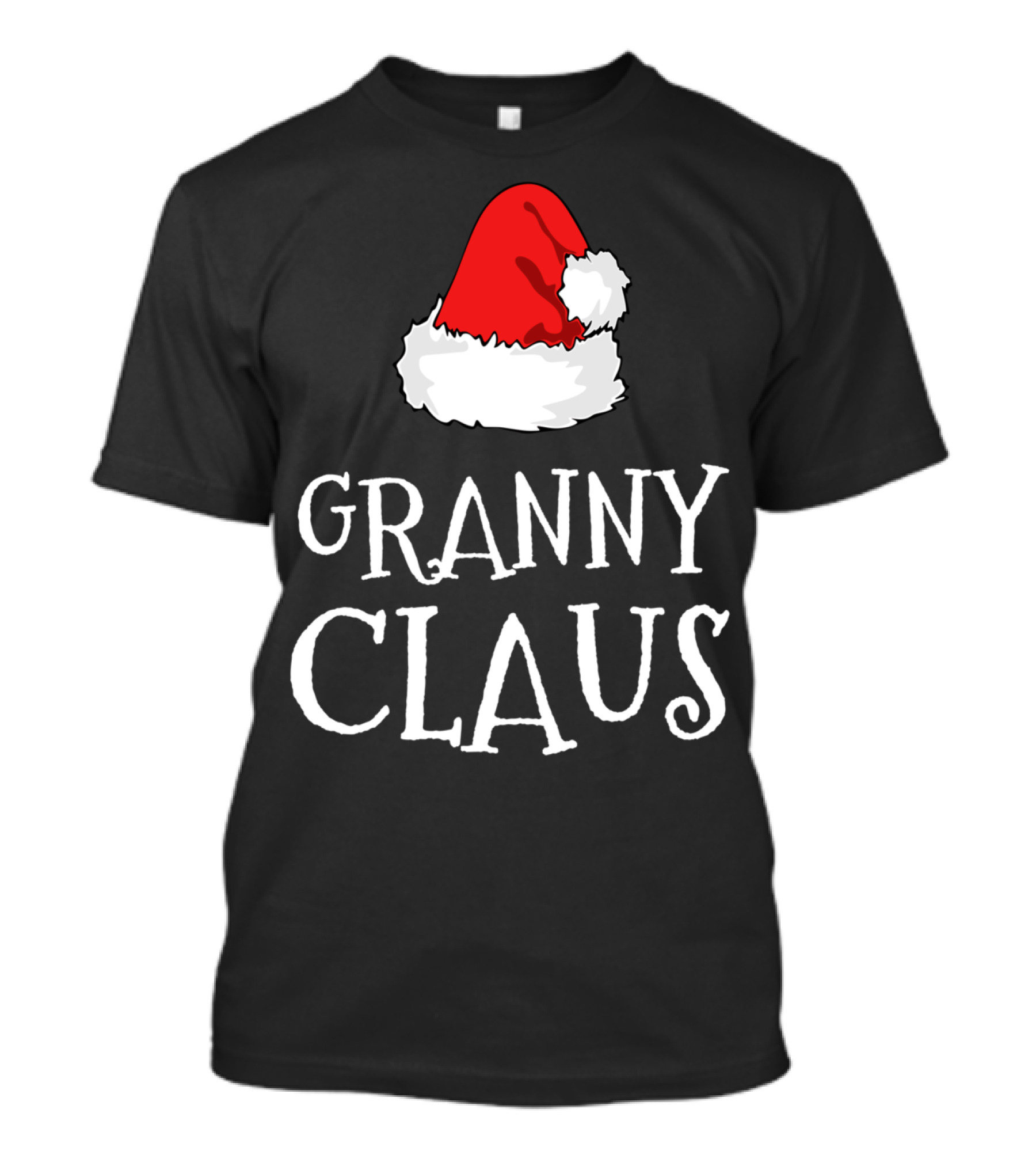 Granny Claus Christmas Hat Family Group Holiday T-Shirt