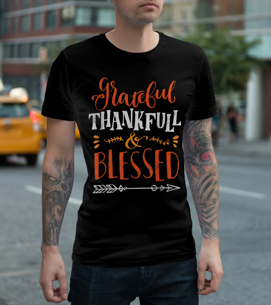 Grateful Thankful Blessed Arrow T-Shirt