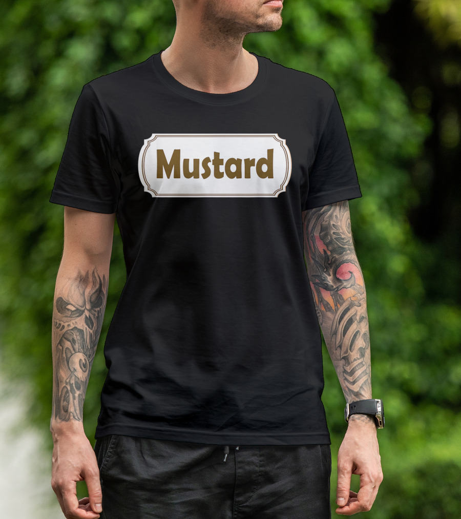 Mustard Sauce Matching Halloween Couple Costume T-Shirt