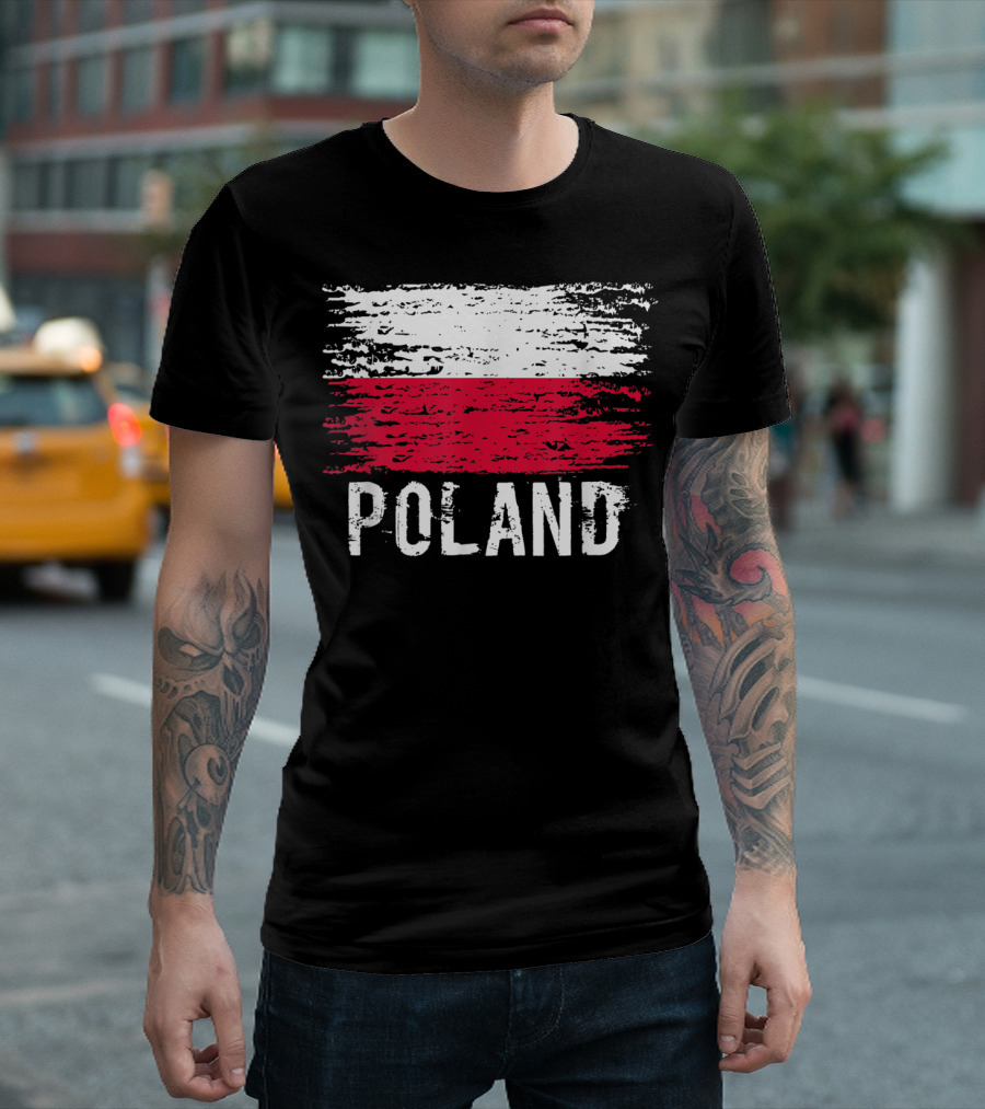 Polish Flag Pride Vintage Poland Roots T-Shirt