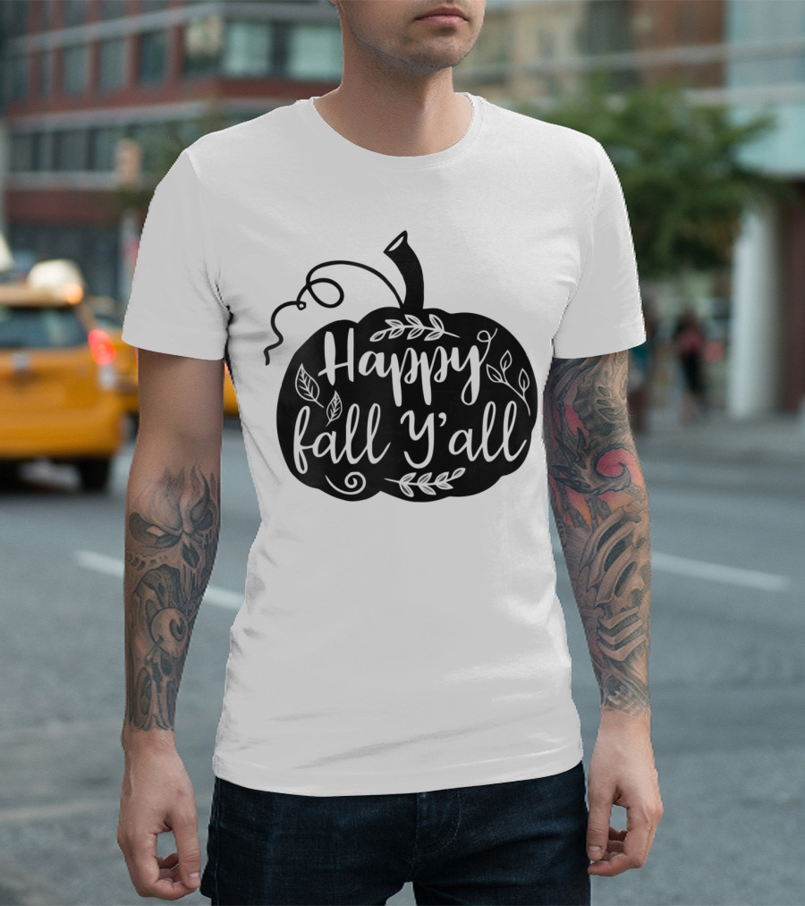 Happy Fall Y'all Pumpkin T-Shirt