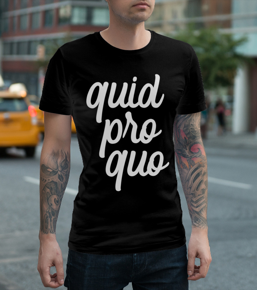 Quid Pro Quo Retro Vintage Script T-Shirt