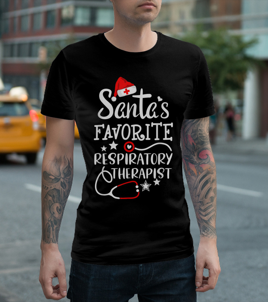 Santa's Favorite Respiratory Therapist T-Shirt