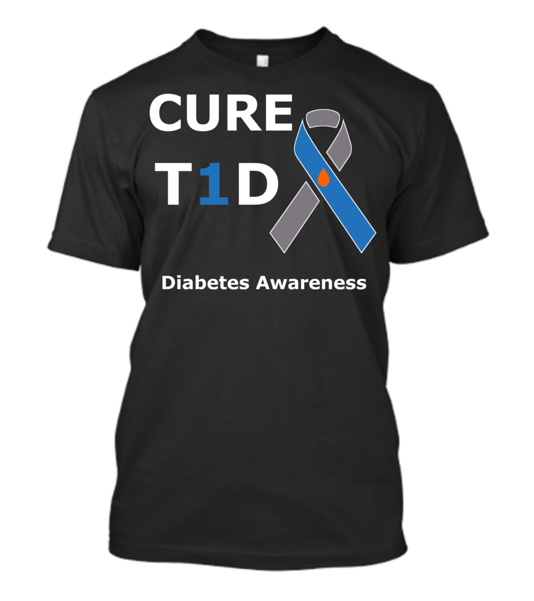 Cure T1D Type 1 Diabetes Awareness T-Shirt