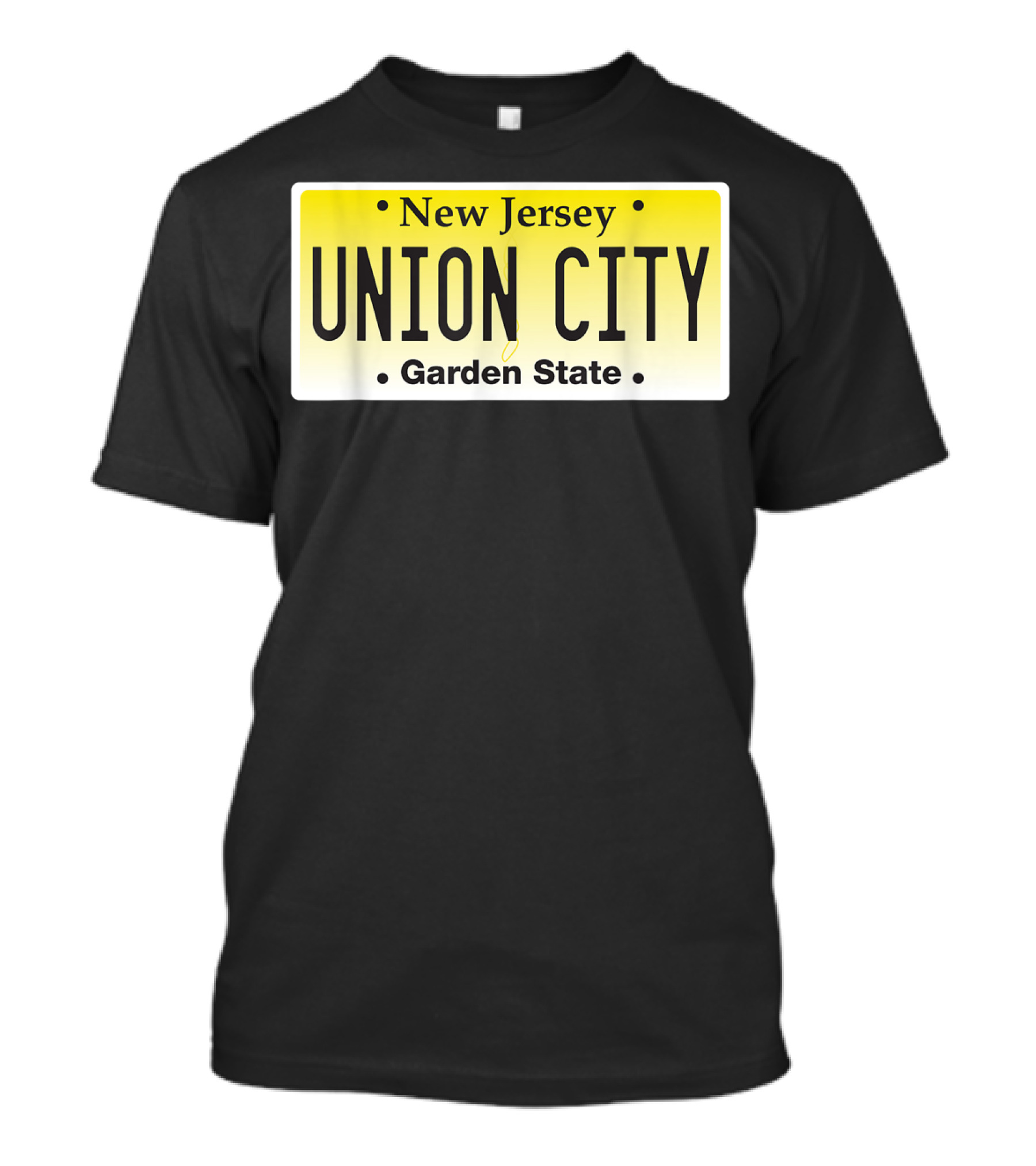 Union City New Jersey Garden State License Plate T-Shirt