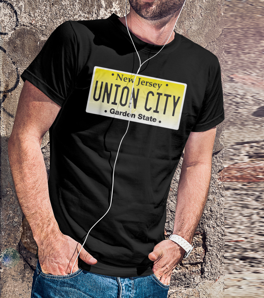 Union City New Jersey Garden State License Plate T-Shirt